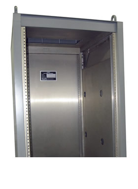 Employ Interstitial Space with Cabinet Side Walls as Air Plenum to Carry/Port Cooling Air Directly onto Hot Components