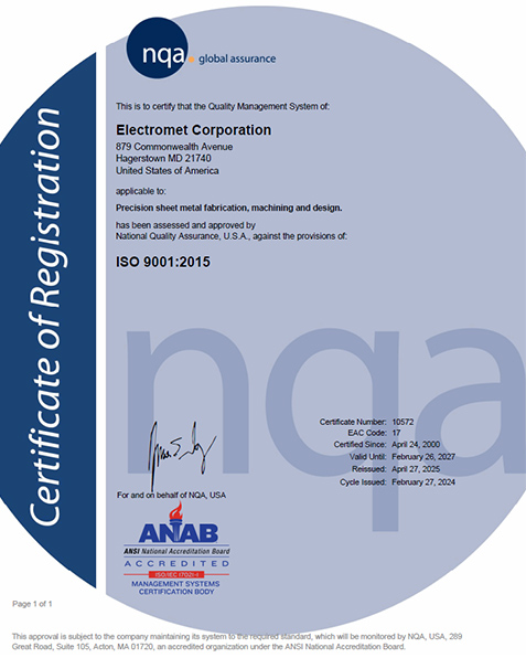 ISO 9001-2015 Certificate